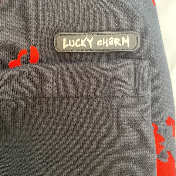 BKYS Lucky Charm Black Keys Sweatshorts Men M Feeling Lucky Bunny Pull On String - Picture 14 of 15